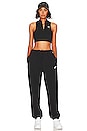 view 4 of 4 Air Swish Mock Zip Sports Bra in Black & White