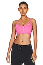 view 1 of 5 Indy V Neck Sports Bra in Pinksicle & White