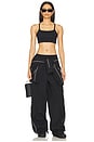 view 4 of 4 Light-Support Lightly Lined Sports Bra in Black & Navy