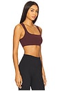 view 2 of 4 Light Support Lightly Lined Sports Bra in Burgundy Crush & White
