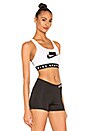 view 2 of 4 Mesh Back Swoosh Bra in White & Black