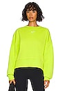 view 1 of 4 Essential Crewneck Pullover in Atomic Green
