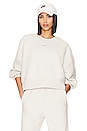 view 1 of 4 NSW Plush Crop Crew Sweatshirt in Light Bone