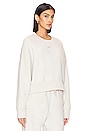 view 2 of 4 NSW Plush Crop Crew Sweatshirt in Light Bone