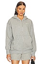 view 2 of 5 Sportswear Phoenix Fleece Oversized Zip Up Hoodie in Dark Grey Heather & Sail