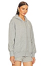 view 3 of 5 Sportswear Phoenix Fleece Oversized Zip Up Hoodie in Dark Grey Heather & Sail