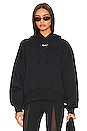 view 1 of 4 Over-oversized Pullover Hoodie in Black & Sail