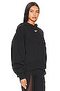 view 2 of 4 Over-oversized Pullover Hoodie in Black & Sail