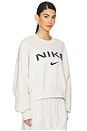 view 2 of 4 SWEAT OVERSIZED AVEC LOGO in Orewood, White, & Armory Navy