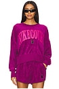 view 1 of 4 Court Heritage Tennis Sweatshirt in Sangria, Picante Red, & Hot Fuchsia