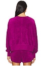 view 3 of 4 Court Heritage Tennis Sweatshirt in Sangria, Picante Red, & Hot Fuchsia