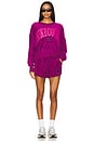 view 4 of 4 Court Heritage Tennis Sweatshirt in Sangria, Picante Red, & Hot Fuchsia