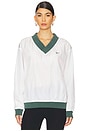 view 1 of 5 ESSENTIAL 스웨터 in Sail & Vintage Green