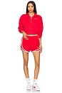 view 4 of 4 NSW Phoenix 1/2 Zip Cropped Sweatshirt in University Red & Sail