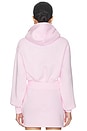 view 5 of 7 Loose Cropped Full Zip Hoodie in Pink Foam