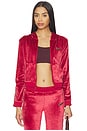 view 2 of 6 Velour Full Zip Hoodie in Team Crimson