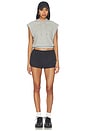 view 4 of 5 TOP DE MANGA CORTA PARA MUJER WOMEN'S SHORT-SLEEVE TOP in Dark Grey Heather