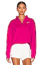 view 1 of 4 Essential Fleece Quarter Zip in Active Pink