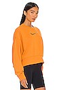 view 2 of 4 Fleece Crewneck in Light Curry & Pearl White