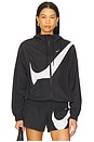 view 1 of 6 Woven UV Protection Full-Zip Logo Track Jacket in Black & White