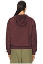 view 3 of 5 Loose Essential Woven UV Hooded Jacket in Burgundy Crush & Sail