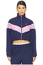 view 2 of 5 Loose UV Woven Full Zip Jacket in Midnight Navy, Sail, Playful Pink & Sail