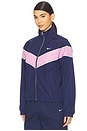 view 3 of 5 Loose UV Woven Full Zip Jacket in Midnight Navy, Sail, Playful Pink & Sail