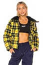 view 1 of 5 Plaid Pack Fill Jacket in Chrome Yellow & Black