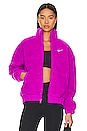 view 2 of 6 NSW Swoosh Plush Jacket in Vivid Purple & Pink Oxford
