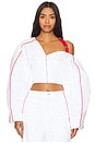 view 1 of 4 X Jacquemus Track Jacket in White & University Red