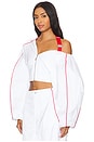 view 2 of 4 CHAQUETA DEPORTIVA in White & University Red