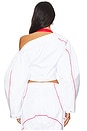 view 3 of 4 X Jacquemus Track Jacket in White & University Red