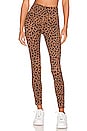view 1 of 4 Leopard Foil Legging in Archaeo Brown