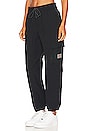 view 3 of 5 NSW Cargo Sweatpant in Black & Safety Orange