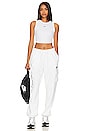 view 5 of 5 PANTALON SWEAT CARGO OVERSIZED in White & Black