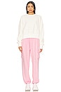 view 4 of 4 Club Fleece Cargo Sweatpants in Medium Soft Pink & White