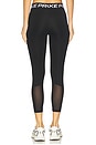 view 4 of 6 Mid Rise Crop Mesh Panel Legging in Black & White