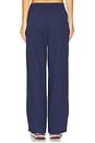 view 4 of 6 Chill Poplin High Waisted Open Hem Pant in Midnight Navy & Sail