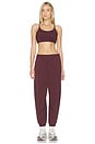 view 5 of 6 PANTALON in Burgundy Crush & White