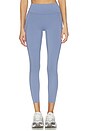 view 1 of 6 Medium Support High Waisted 7/8 Legging in World Indigo & Celestine Blue