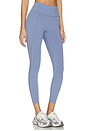 view 2 of 6 Medium Support High Waisted 7/8 Legging in World Indigo & Celestine Blue