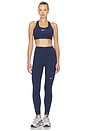 view 5 of 6 High Waisted 7/8 Leggings in Midnight Navy & White