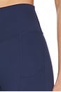 view 6 of 6 High Waisted 7/8 Leggings in Midnight Navy & White
