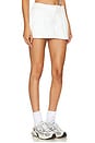 view 2 of 6 Canvas Low Rise Mini Skirt in Summit White & Phantom