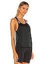 view 2 of 4 Miler Racer Tank in Black & Reflective Silver