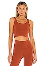 view 1 of 4 Yoga Luxe Crop Tank in Rugged Orange