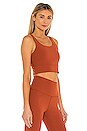 view 2 of 4 Yoga Luxe Crop Tank in Rugged Orange