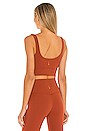 view 3 of 4 Yoga Luxe Crop Tank in Rugged Orange