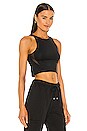 view 3 of 5 NK Mesh Inset Crop Top in Black