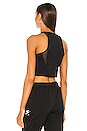 view 4 of 5 NK Mesh Inset Crop Top in Black